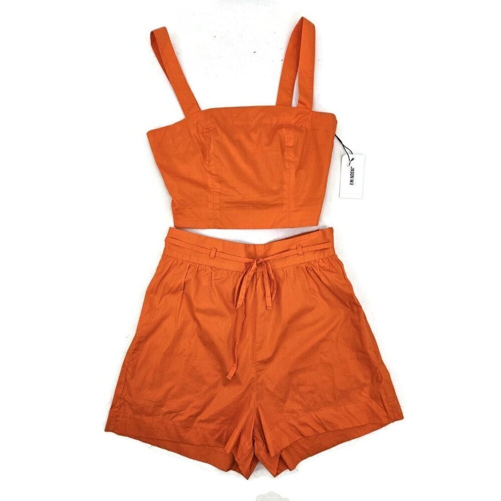 New Jason Wu Orange Crop Top and Shorts Womens XS Tank
